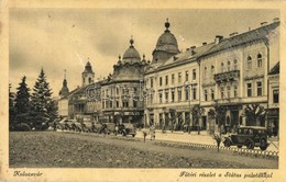 ** T2/T3 Kolozsvár, Cluj; Fő Tér, Státus Paloták / Main Square, Palaces, Automobiles (ragasztónyom / Gluemark) - Non Classificati