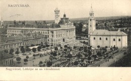 T2 1904 Nagyvárad, Oradea; Fő Tér, Városház, Templom, Piac / Main Square, Town Hall, Market - Non Classificati