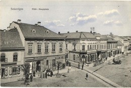 ** T4 Szászrégen, Reghin; Fő Tér, Friedrich Gross és Friedrich Zintz & Comp. üzlete. Bischitz Jg. Kiadása / Hauptplatz / - Non Classés