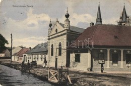 T3 Szászváros, Broos, Orastie; Utcakép, Izraelita Templom, Zsinagóga. Weisz Dezső Kiadása / Street View, Synagogue (kopo - Non Classés