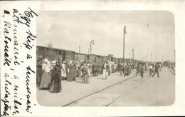 T2/T3 1914 Temesvár, Timisoara; Vasútállomás, Amikor A Katonák átutaztak, Vagonok / WWI Railway Station, Wagons, K.u.K.  - Non Classés