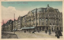 T2/T3 Temesvár, Timisoara; Belváros, Lloyd Palota, Kávéház, Feder R. Ferenc Felvétele és Kiadása / Palace, Tram, Bank An - Non Classés