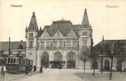 ** T1/T2 Temesvár, Timisoara; Vasútállomás, Villamos / Railway Station With Tram - Non Classés