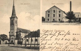 T2/T3 1914 Deáki, Diakovce; Református Templom, Gőzmalom / Calvinist Church, Steam Mill (EB) - Ohne Zuordnung