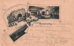 T2/T3 1899 Eperjes, Presov; Berger Kávéháza, Belső Biliárd Asztalokkal / Cafe Interior With Billiards Tables. Floral (ki - Ohne Zuordnung