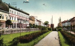 T2 Eperjes, Presov; Sad A Masarykova Ulica / Park Und Masaryk-Gasse / Masaryk Utca és A Park, üzletek / Park, Street Vie - Ohne Zuordnung