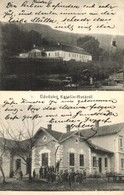 T2/T3 1918 Katalinhuta, Katarínska Huta (Szinóbánya, Cinobana); Vasútállomás, Üveggyári Kastély / Railway Station, Glass - Non Classés