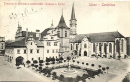 T2 Lőcse, Levoca; Templom és Városháza északi Oldala / Rathaus Und Kirche / Town Hall, Church - Non Classés