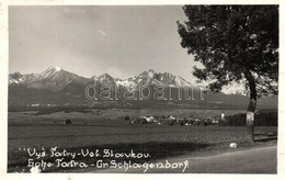 T2/T3 1937 Nagyszalók, Grossschlagendorf, Velky Slavkov (Magas Tátra, Vysoké Tatry);  Látkép / General View. Photo (EK) - Non Classés