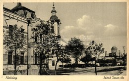 T2/T3 Párkány, Stúrovo; Szent Imre Tér, Templom, Esztergomi Bazilika A Távolban / Square, Church, Basilica (EK) - Non Classés