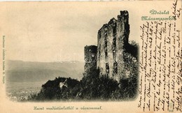 T2/T3 Huszt, Madártávlat A Várrommal; Kaufmann Ábrahám Kiadása / View With The Ruins Of The Castle (EK) - Zonder Classificatie