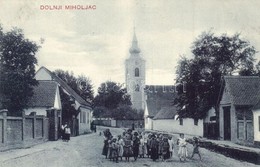 ** T2 Alsómiholjác, Unter-Miholtz, Donji Miholjac; Utcakép, Templom, Gyerekek. Kiadja T. Csima / Street View, Church, Ch - Non Classificati