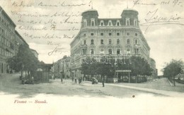 T2/T3 1906 Fiume, Susak; Utcarészlet, Divald Károly 845. / Street (EK) - Ohne Zuordnung