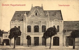 T2/T3 Magyarkanizsa, Ókanizsa, Stara Kanjiza; Takarékpénztár, Kerékpár. W. L. Bp. 2171. / Savings Bank, Bicycle (EK) - Zonder Classificatie