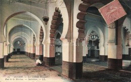 T2/T3 Algiers, Alger; Rue De La Marine, La Grande Mosquee / Street, Mosque, Interior (EK) - Zonder Classificatie