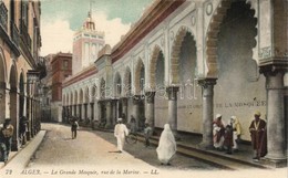 ** T1/T2 Algiers, Alger; La Grande Mosque, Rue De La Marine / Mosque, Street - Ohne Zuordnung