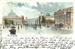 * T2/T3 1899 Berlin, Unter Den Linden, Opernhaus / Opera House, Litho (fa) - Unclassified