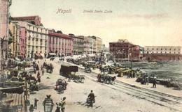 ** T1 Napoli, Naples; Strada Santa Lucia / Street View, Market, Quay. Paul Trabert - Ohne Zuordnung