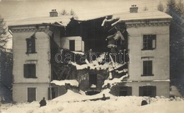 * T1/T2 Toblaco, Toblach (Dél-Tirol); A Háborúban Megsérült Ploner Villa / Damaged Villa, WWI Military, Photo - Zonder Classificatie