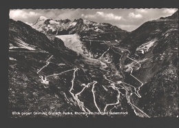 Blick Gegen Grimsel, Gletsch, Furka, Rhonegletscher Und Galenstock - Agfa Originalfoto - Lens