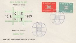 EU81   Europa 1963  FDC  Turquie   TTB - 1963
