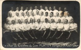T2/T3 1929 Emlék Képeslap A Doni Kozákok Zombori Hangversenyéről / Le Chor De Kosakes Du Don Platov, Dirigeur N. Kostrju - Non Classés