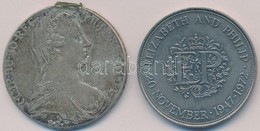 Vegyes: Ausztria 1780SF Tallér Ag 'Mária Terézia' Utánveret + Nagy-Britannia 1972. 25P Cu-Ni 'Erzsébet és Fülöp - Ezüst  - Non Classificati