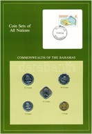 Bahamák 1969-1984. 1c-15c (5xklf), 'Coin Sets Of All Nations' Forgalmi Szett Felbélyegzett Kartonlapon T:1 
Bahamas 1969 - Ohne Zuordnung