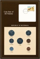 Botswana 1981-1984. 1th-1P (7xklf), 'Coin Sets Of All Nations' Forgalmi Szett Felbélyegzett Kartonlapon T:1 
Botswana 19 - Non Classés