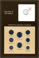 Brazília 1984-1985. 1C-500C (8xklf), 'Coin Sets Of All Nations' Forgalmi Szett Felbélyegzett Kartonlapon T:1 
Brazil 198 - Non Classés
