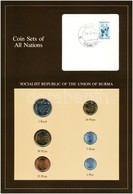 Burma 1966-1987. 1p-1K (6xklf), 'Coin Sets Of All Nations' Forgalmi Szett Felbélyegzett Kartonlapon T:1 
Burma 1966-1987 - Non Classés
