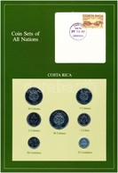 Costa Rica 1983-1984. 25c-20C (7xklf), 'Coin Sets Of All Nations' Forgalmi Szett Felbélyegzett Kartonlapon T:1 
Costa Ri - Unclassified