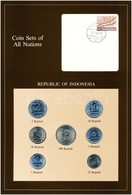 Indonézia 1970-1979. 1R-100R (7xklf), 'Coin Sets Of All Nations' Forgalmi Szett Felbélyegzett Kartonlapon T:1 
Indonesia - Non Classés