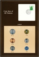 Japán 1980-1981. 1Y-500Y (6xklf), 'Coin Sets Of All Nations' Forgalmi Szett Felbélyegzett Kartonlapon T:1 
Japan 1980-19 - Unclassified