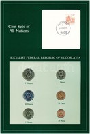 Jugoszlávia 1982-1983. 25p-10D (6xklf), 'Coin Sets Of All Nations' Forgalmi Szett Felbélyegzett Kartonlapon T:1 
Yugosla - Non Classés