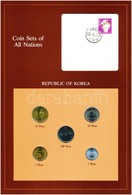 Korea 1971-1983. 1W-100W (5xklf), 'Coin Sets Of All Nations' Forgalmi Szett Felbélyegzett Kartonlapon T:1 
Korea 1971-19 - Non Classés