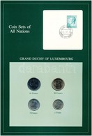 Luxemburg 1980-1982. 1Fr-10Fr (4xklf), 'Coin Sets Of All Nations' Forgalmi Szett Felbélyegzett Kartonlapon T:1 
Luxembou - Non Classés