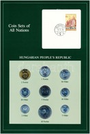 1978. 2f-10Ft (9xklf) 'Coin Sets Of All Nations' Forgalmi Szett Felbélyegzett Kartonlapon, 2Ft-os '200 éves A Budapesti  - Non Classés