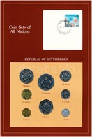 Seychelles-szigetek 1977-1982. 1c-10R (8xklf), 'Coin Sets Of All Nations' Forgalmi Szett Felbélyegzett Kartonlapon T:1 
 - Non Classés