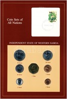 Szamoa 1974-1984. 1s-1T (7xklf), 'Coin Sets Of All Nations' Forgalmi Szett Felbélyegzett Kartonlapon T:1 
Samoa 1974-198 - Non Classés