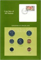 Szávziföld 1979-1982. 1c-1L (7xklf), 'Coin Sets Of All Nations' Forgalmi Szett Felbélyegzett Kartonlapon T:1 
Swaziland  - Non Classés