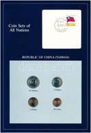 Tajvan ~1980. 1/2Y-10Y (4xklf), 'Coin Sets Of All Nations' Forgalmi Szett Felbélyegzett Kartonlapon T:1 
Taiwan ~1980. 1 - Non Classés