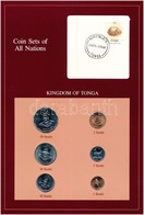 Tonga 1981. 1s-50s (6xklf), 'Coin Sets Of All Nations' Forgalmi Szett Felbélyegzett Kartonlapon T:1 
Tonga 1981. 1 Senit - Non Classés