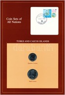 Turks- és Caicos-szigetek 1981. 1/4C-1/2C (2xklf), 'Coin Sets Of All Nations' Forgalmi Szett Felbélyegzett Kartonlapon T - Non Classés