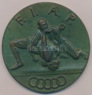 Olaszország / Trapani 1939. 'F.I.A.P. / Olaszország-Magyarország 17. Július 8.' Br Birkózó érem (60mm) T:2 Zöldes Patina - Non Classés