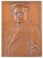 1915. 'Hindenburg' Br Emlékplakett. Szign.: F. Stiasny (48x65mm) T:2
1915. 'Hindenburg' Br Commemorative Plaque. Sign.:  - Unclassified