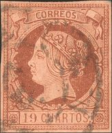 º54. 1860. 19 Cuartos Castaño. BONITO. Cert. CEM. - Altri & Non Classificati