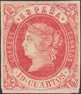 *57, 60. 1862. 2 Cuartos Azul Y 19 Cuartos Rosa. MAGNIFICOS. - Altri & Non Classificati