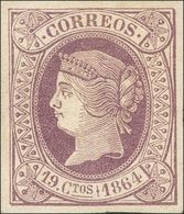 */(*)65, 66, 67(2). 1864. 12 Cuartos Verde, 19 Cuartos Violeta Y 1 Real Castaño (este último En Pareja). MAGNIFICOS. - Sonstige & Ohne Zuordnung