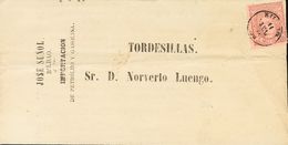 Sobre 102. 1871. 1 Mil Violeta. Impreso De BILBAO A TORDESILLAS. Matasello BILBAO / (20). MAGNIFICO. - Andere & Zonder Classificatie